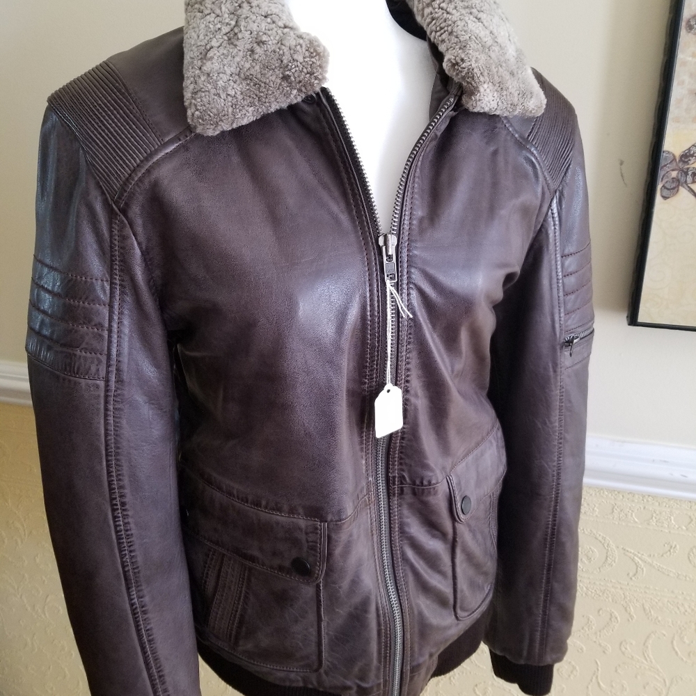 Genuine Sheep Skin Pilot Leather Jacket